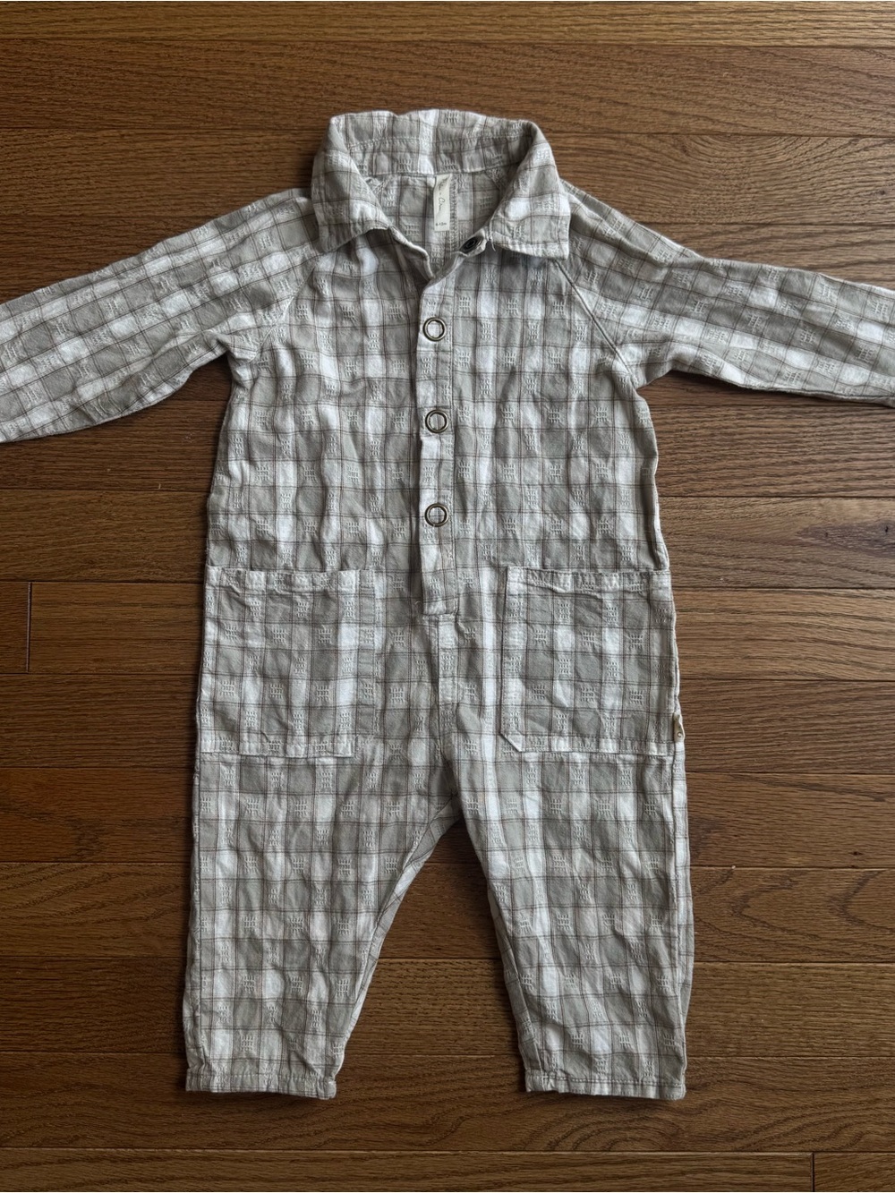 Rylee + Cru Plaid Woven Coverall 6-12M